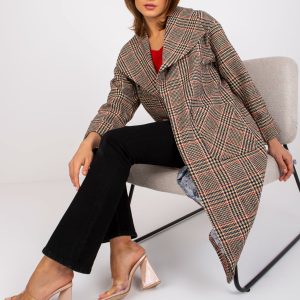 Wholesale Black and red women's coat with wool by Yvonne