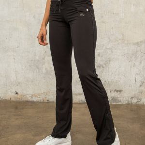 Wholesale Black sweatpants with applique