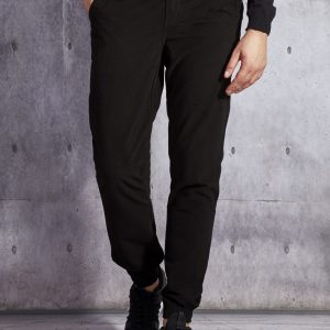 Wholesale Black fabric men's pants with camo pockets