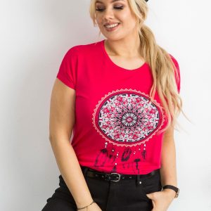 Wholesale Dark Pink Plus Size Women's T-Shirt