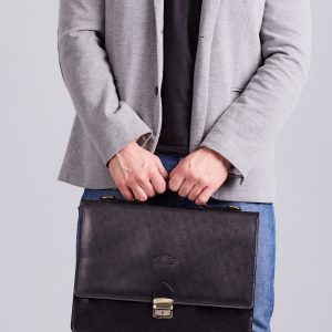 Wholesale Men's Briefcase Leather Black