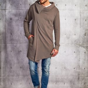 Wholesale Grey sweatshirt for men with loose collar