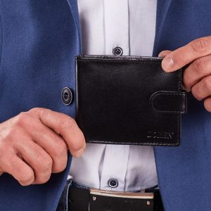 Wholesale Horizontal wallet with flip black