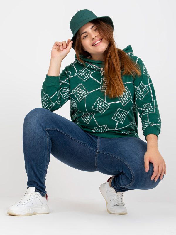 Wholesale Green Sweatshirt Plus Size Hoodie