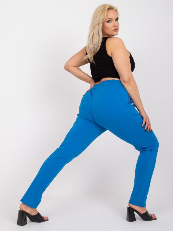 Wholesale Blue Sweatpants Plus Size Straight Leg Savage