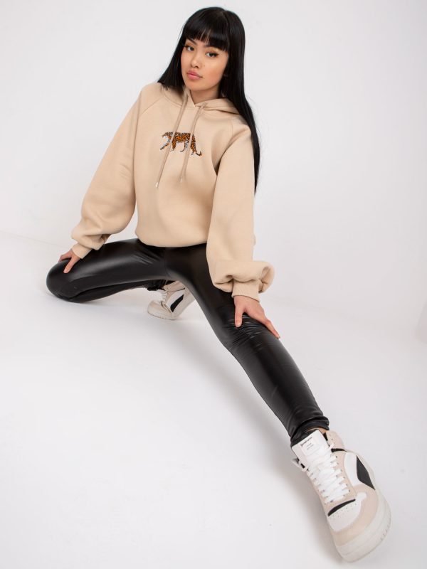 Wholesale Peggy's light beige oversized sweatshirt