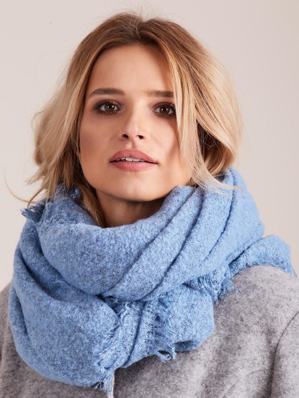 Wholesale Light Blue Women's Knitted Scarf