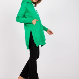 Wholesale Green Long Sweatshirt Wioletta