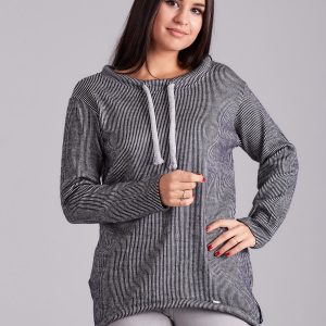 Wholesale Gray striped sweatshirt