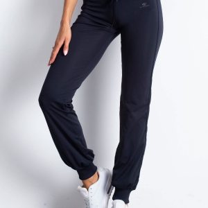 Wholesale Navy blue sweatpants with drawstring