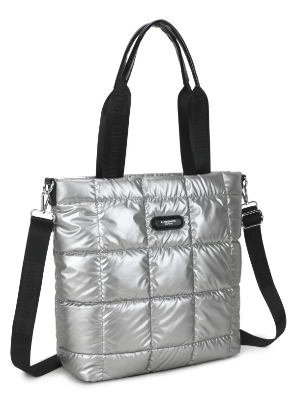 Wholesale Silver capacious shopper bag LUIGISANTO