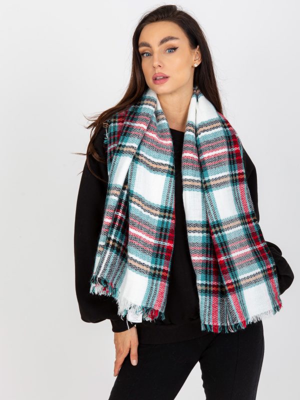 Wholesale Weiß-Mintfarbener careeriter Winterschal for Damen