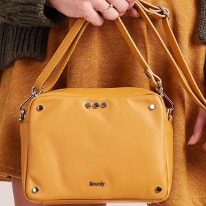 Wholesale Yellow Leather Messenger Bag with Detachable Strap