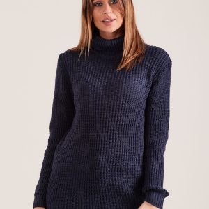 Wholesale Navy blue turtleneck sweater