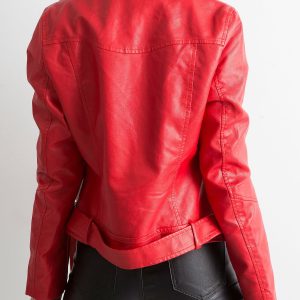 Wholesale Ramone jacket made of leatherette red