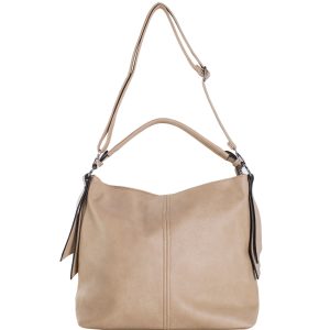 Wholesale Schultertasche Urban Eco Leder in Dunkelbeige