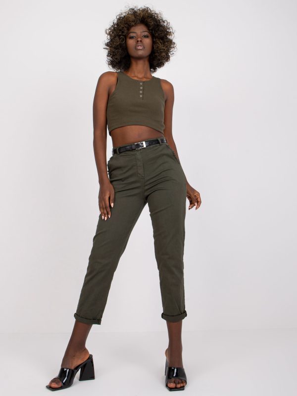 Wholesale Khaki Women's Cotton Pants Moorea