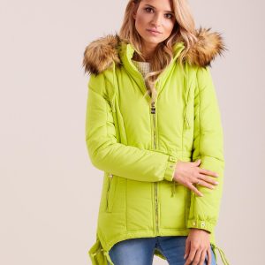 Wholesale Fluo green women's jacket for winter