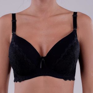 Wholesale Padded Black Bra with Lace