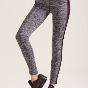 Wholesale Grey leggings with mesh stripes