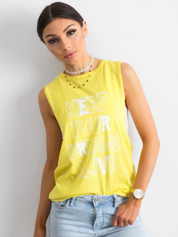 Wholesale Yellow top with subtitles