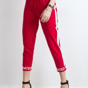 Wholesale Red sweatpants with inscriptions