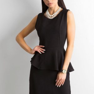 Wholesale Black dress with basque