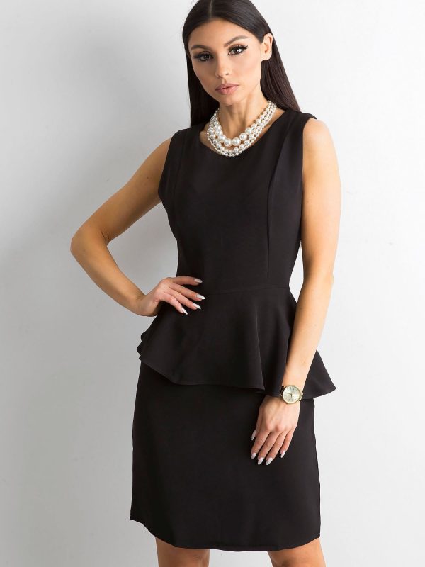 Wholesale Black dress with basque