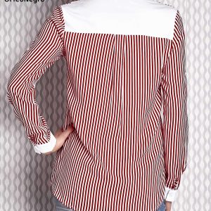 Wholesale Coral striped shirt with applique