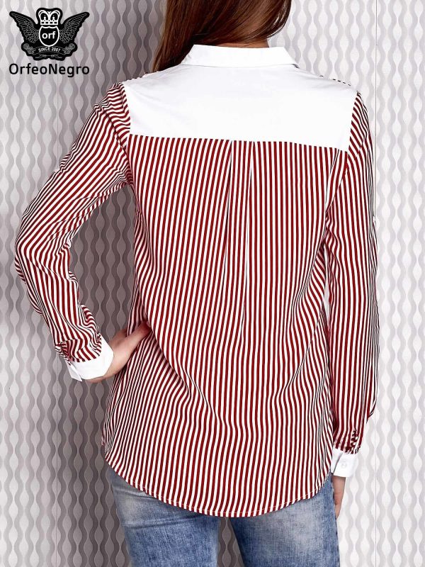 Wholesale Coral striped shirt with applique