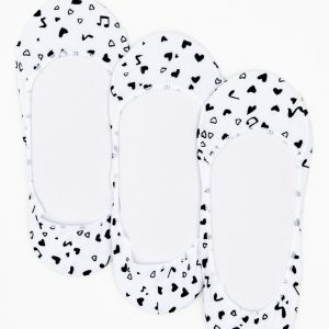 Wholesale White Socks Footer with 3-Pack Print