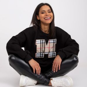 Wholesale Black Women's Hoodless Sweatshirt Elise