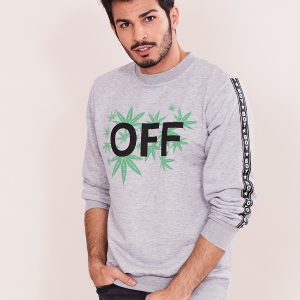 Wholesale Grey sweatshirt for men with print