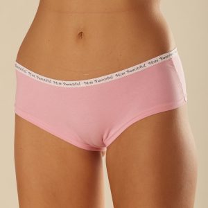 Wholesale Pale pink panties with print on the back