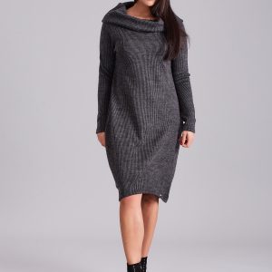 Wholesale Dark Gray Women's Striped Dress