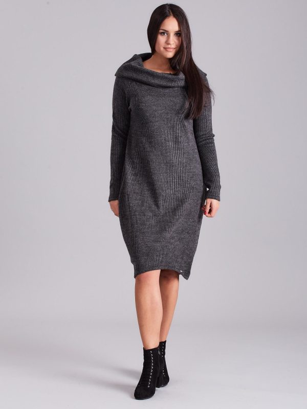 Wholesale Dark Gray Women's Striped Dress