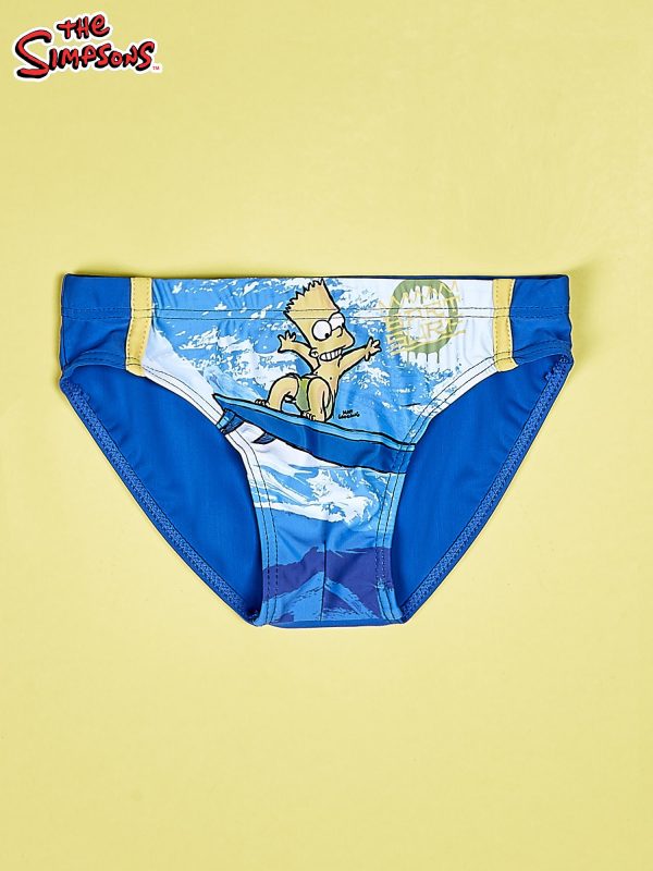 Wholesale Navy blue boys' swim trunks SIMPSONS