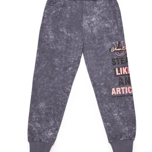 Wholesale Grey sweatpants for girl with text print