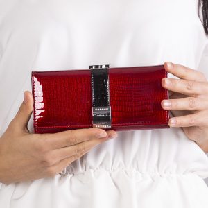 Wholesale Red Patent Ladies Leather Wallet