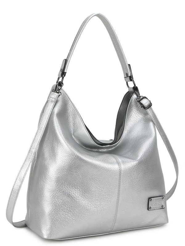 Wholesale Silver capacious shopper bag LUIGISANTO