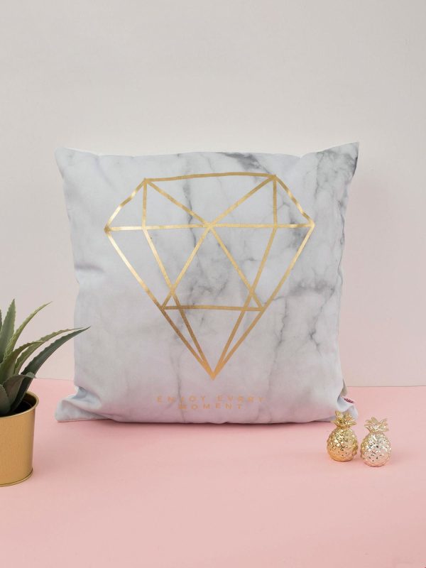 Wholesale Grey and gold decorative pillow