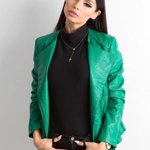 Wholesale Green eco-leather jacket