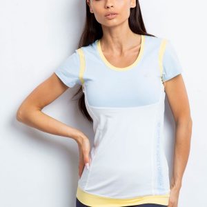 Wholesale Light blue T-shirt with applique