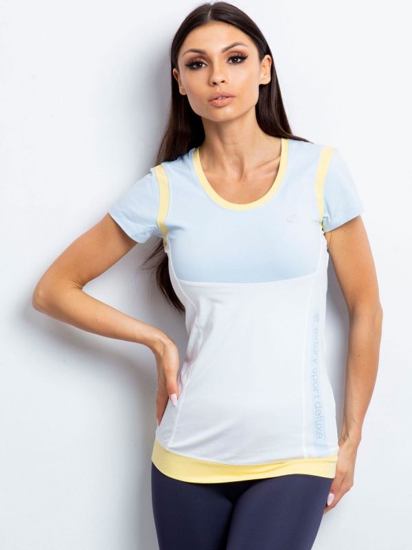 Wholesale Light blue T-shirt with applique