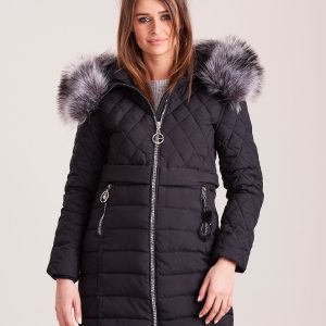 Wholesale Black Quilted Winter Jacket