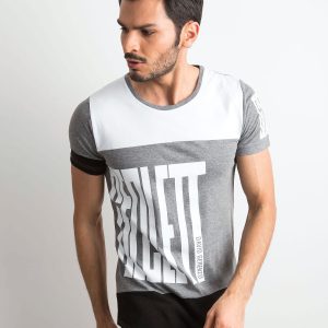 Wholesale White and grey men's t-shirt