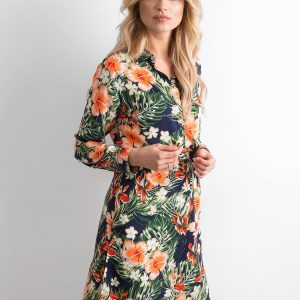 Wholesale Navy blue floral dress