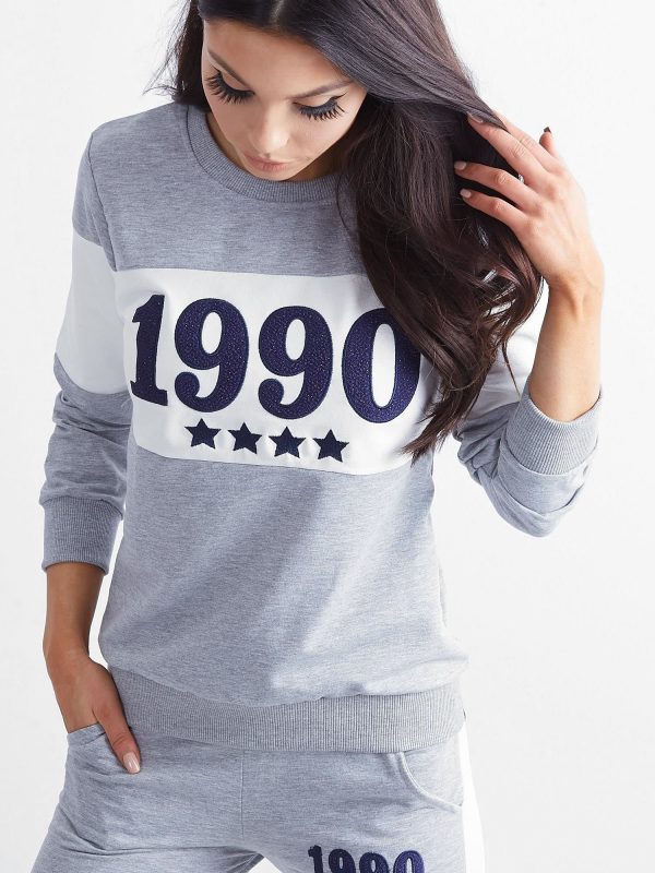 Wholesale Grey women's sweatshirt set