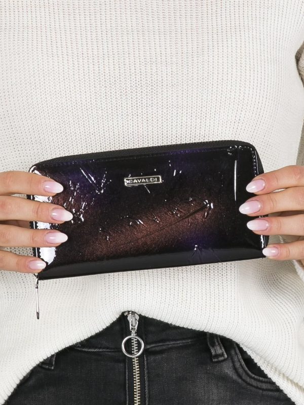 Wholesale Black & Purple Leather Wallet