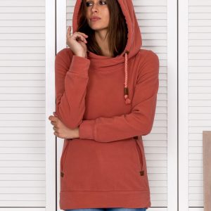 Wholesale Dark Pink Fleece Hoodie